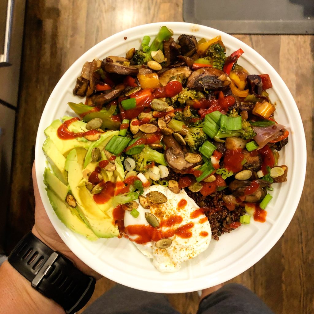 Savory Quinoa and Lentil Breakfast Bowl - BREAKING BREAD INSTEAD