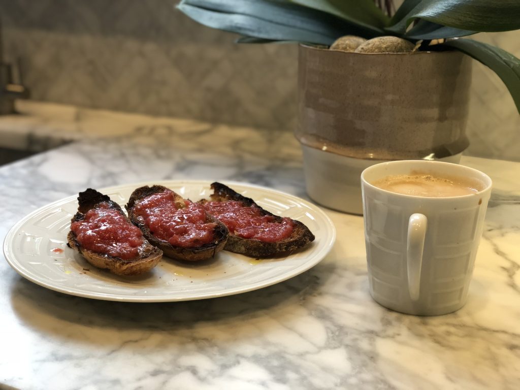 Authentic Spanish Tomato Toast, Pan Con Tomate